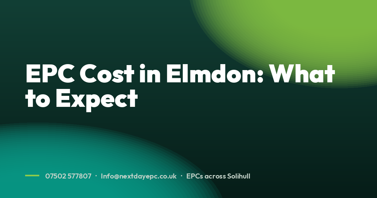 EPC Cost in Elmdon: What to Expect