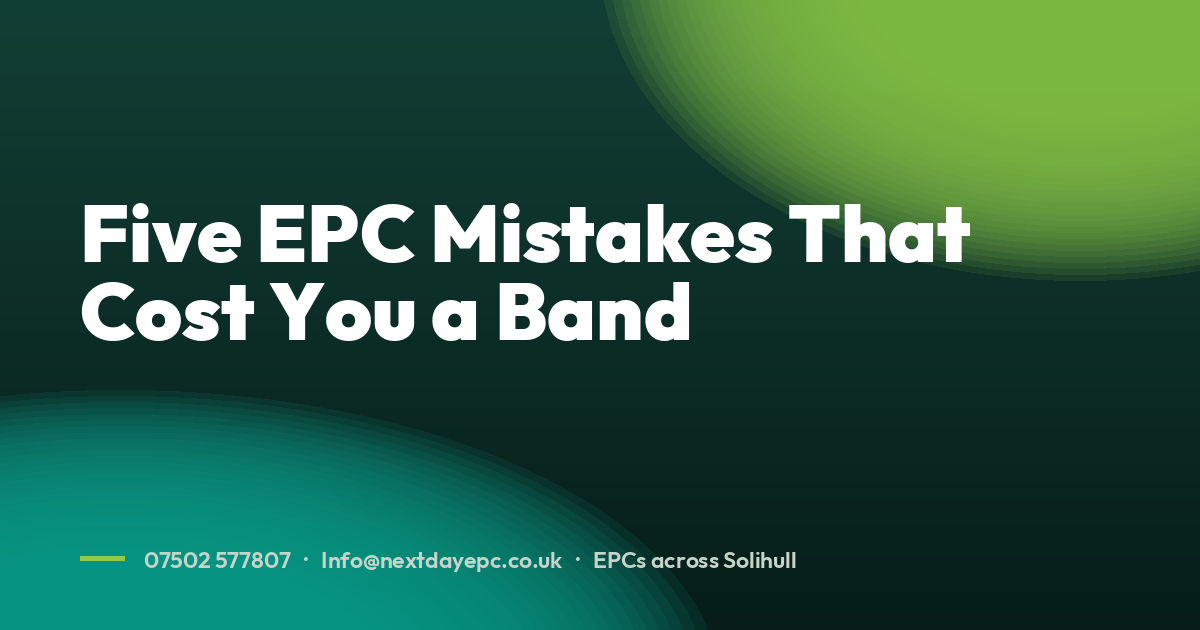 Five EPC Mistakes That Cost You a Band
